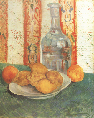 Still life with Decanter and Lemons on a Plate (nn04)